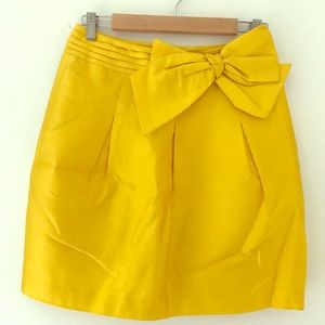 Kate Spade Yellow Bow Mini Skirt